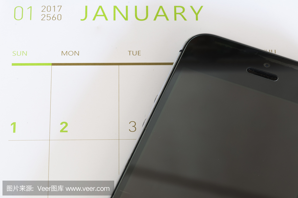 5、日歷配智能手機,新年上班時間